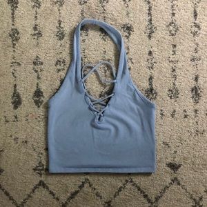 baby blue halter top
